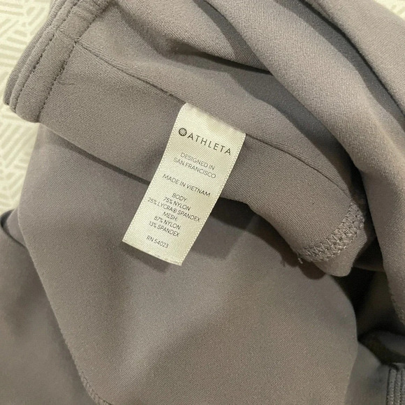 ATHLETA Meshblock Stash Pocket Salutation Tights Gray Blue Size Small - Picture 7 of 13